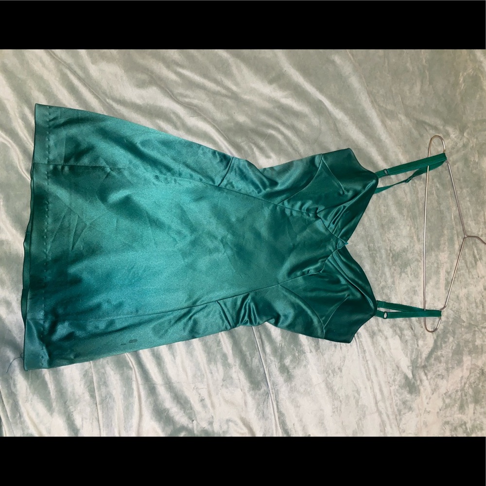 Dolce & Gabbana Green Bustier Mini Dress
